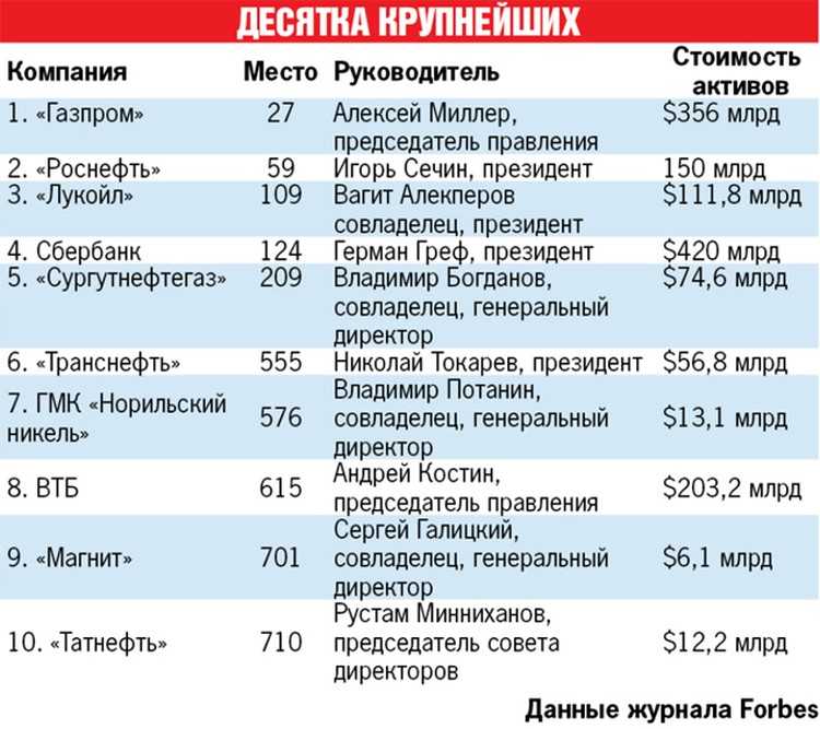 Топ-3 крупнейшие частные компании россии