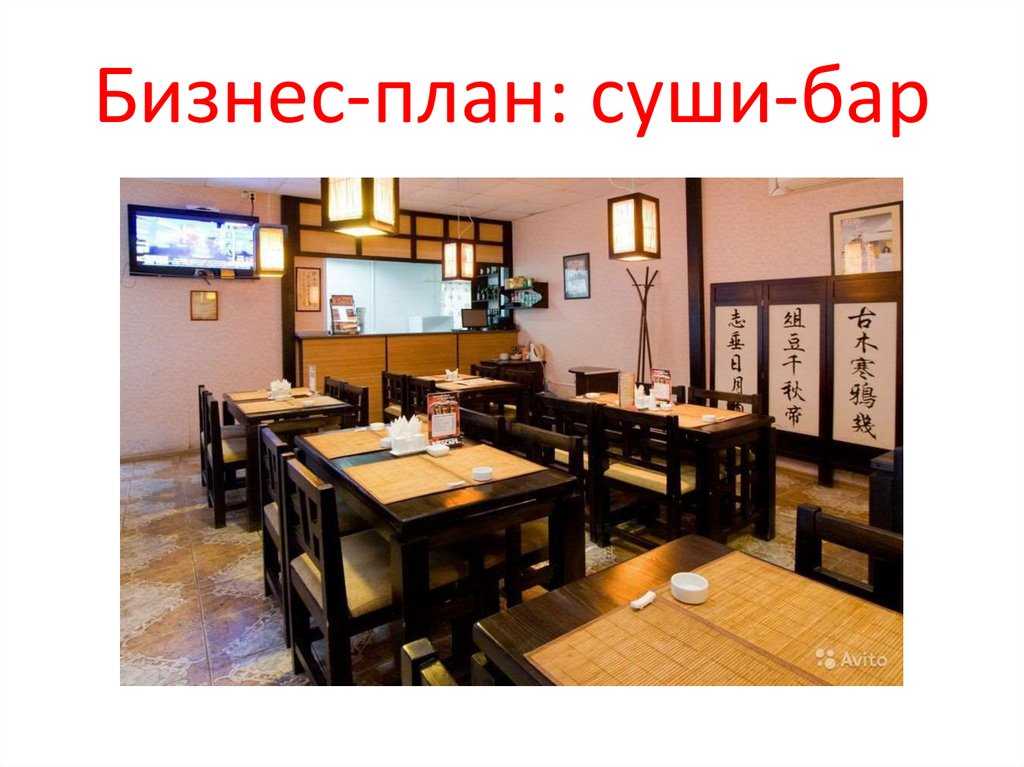 Готовый бизнес план суши бара с расчетами