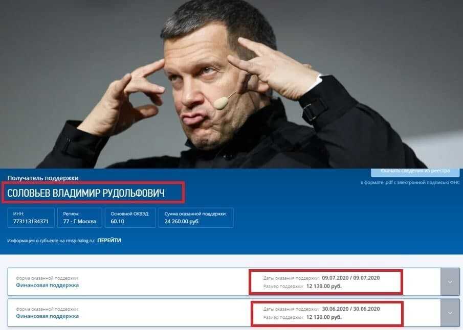 Сколько зарабатывает соловьев, если только его московская недвижимость оценивается в 650 миллионов рублей?