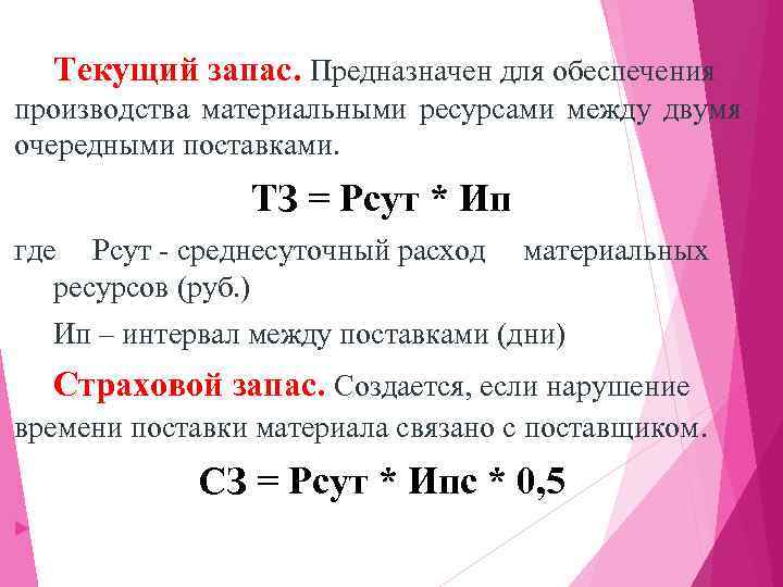 Методы нормирования материальных ресурсов