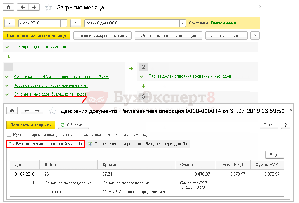 Счет 97. расходы будущих периодов