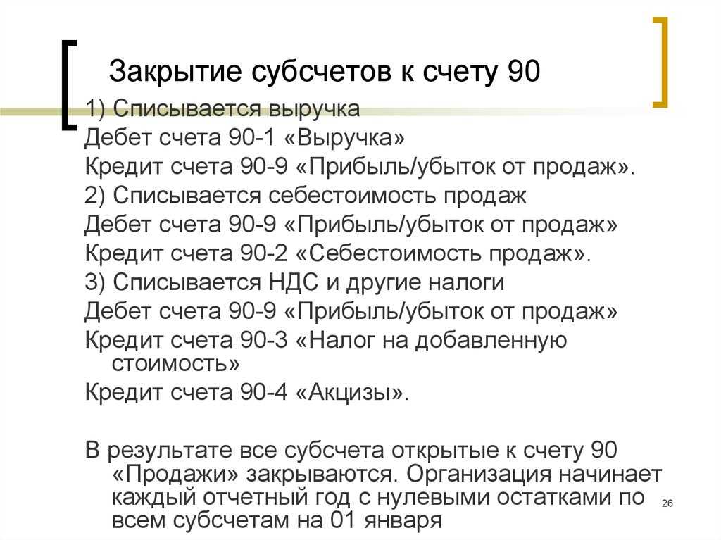 Счет 90.03 - налог на добавленную стоимость