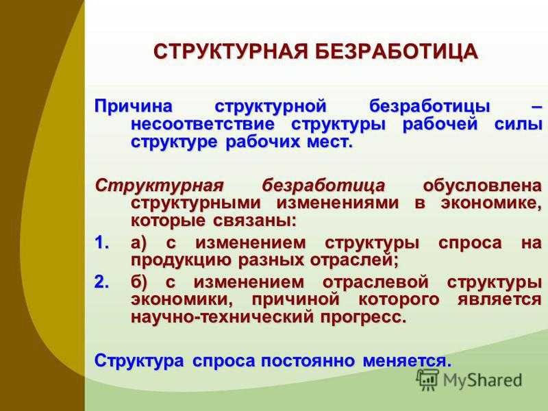 Безработица: понятие, причины, виды, последствия