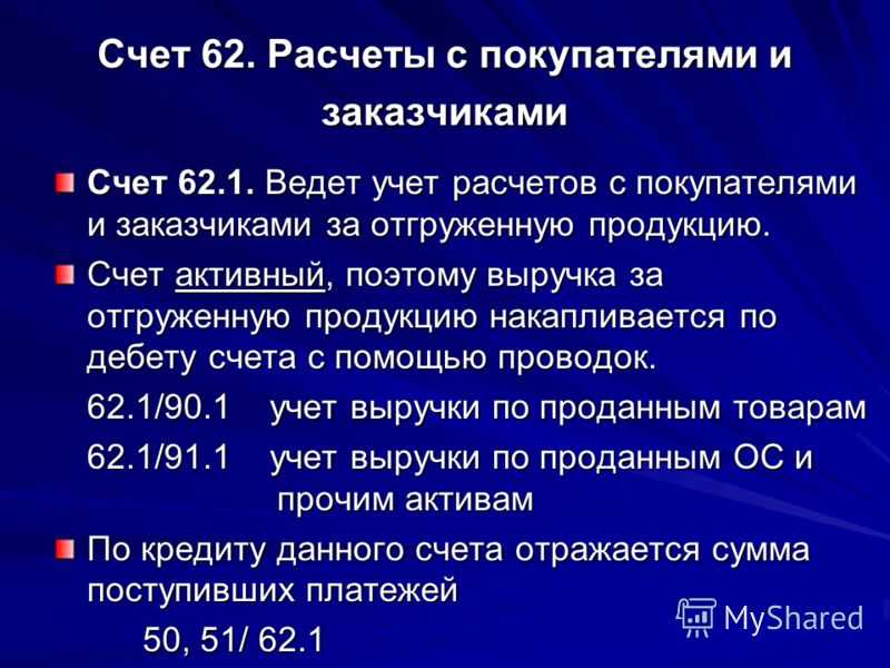 Счет 62 «расчеты с покупателями и заказчиками» в бухгалтерском учете для чайников