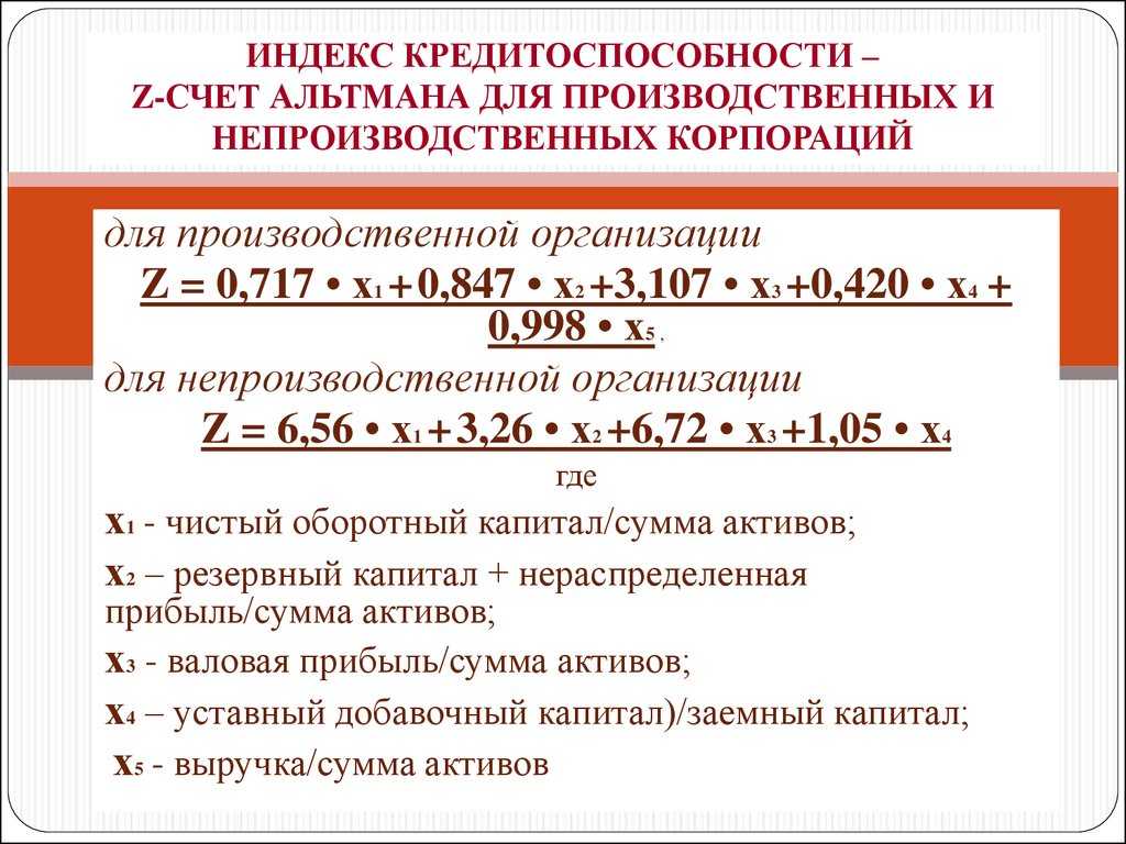 Коэффициент банкротства