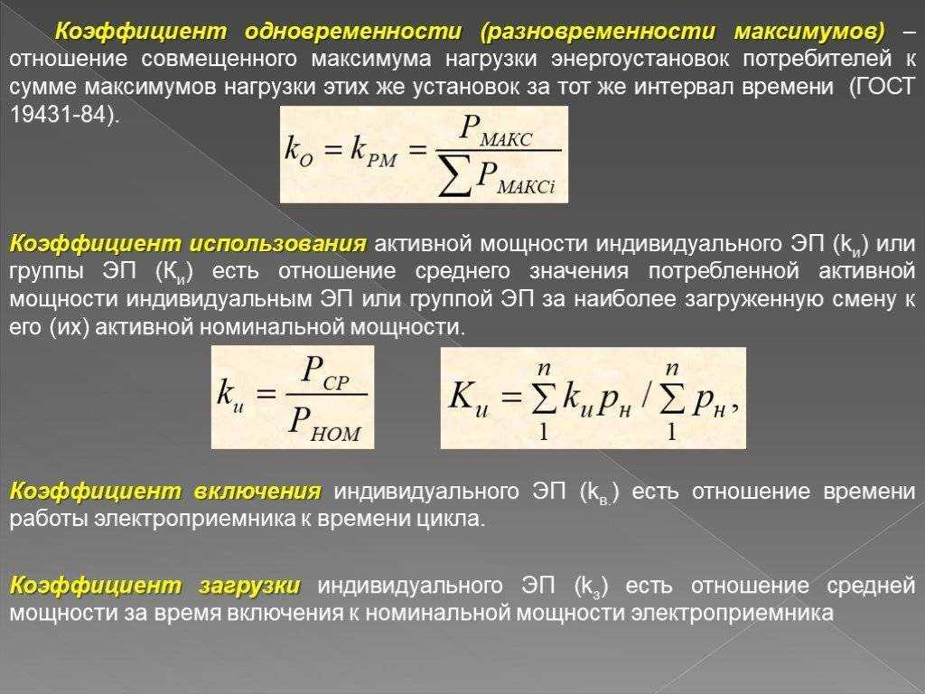 Формула расчета коэффициента использования производственных мощностей