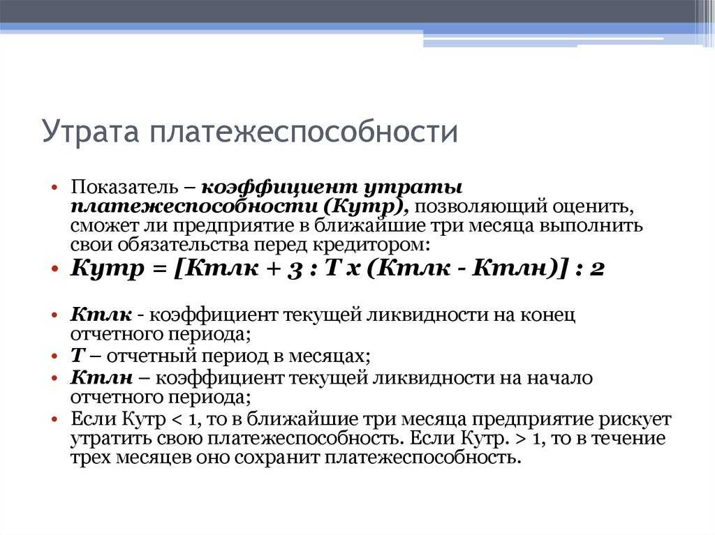 Алгоритм анализа ликвидности предприятия