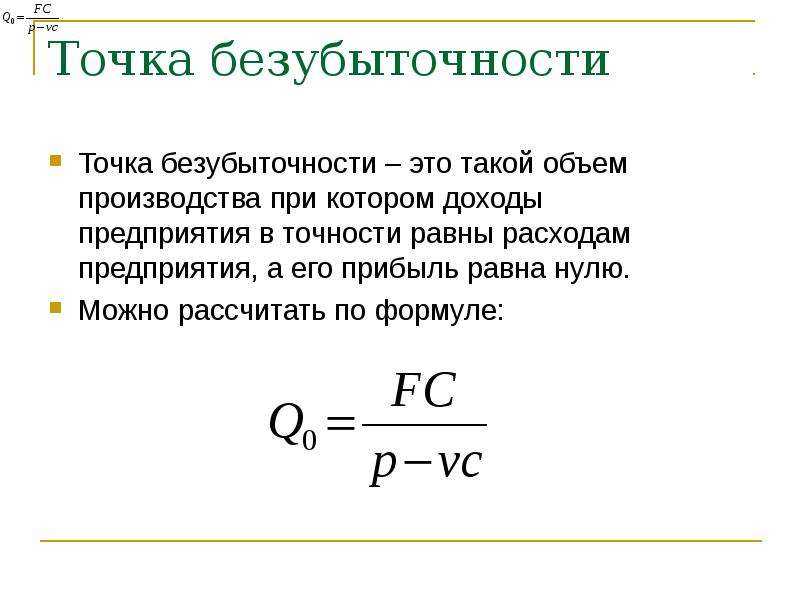 Как самостоятельно производить расчет точки безубыточности для торговой и производственной деятельности, с готовыми примерами для скачивания в формате Excel