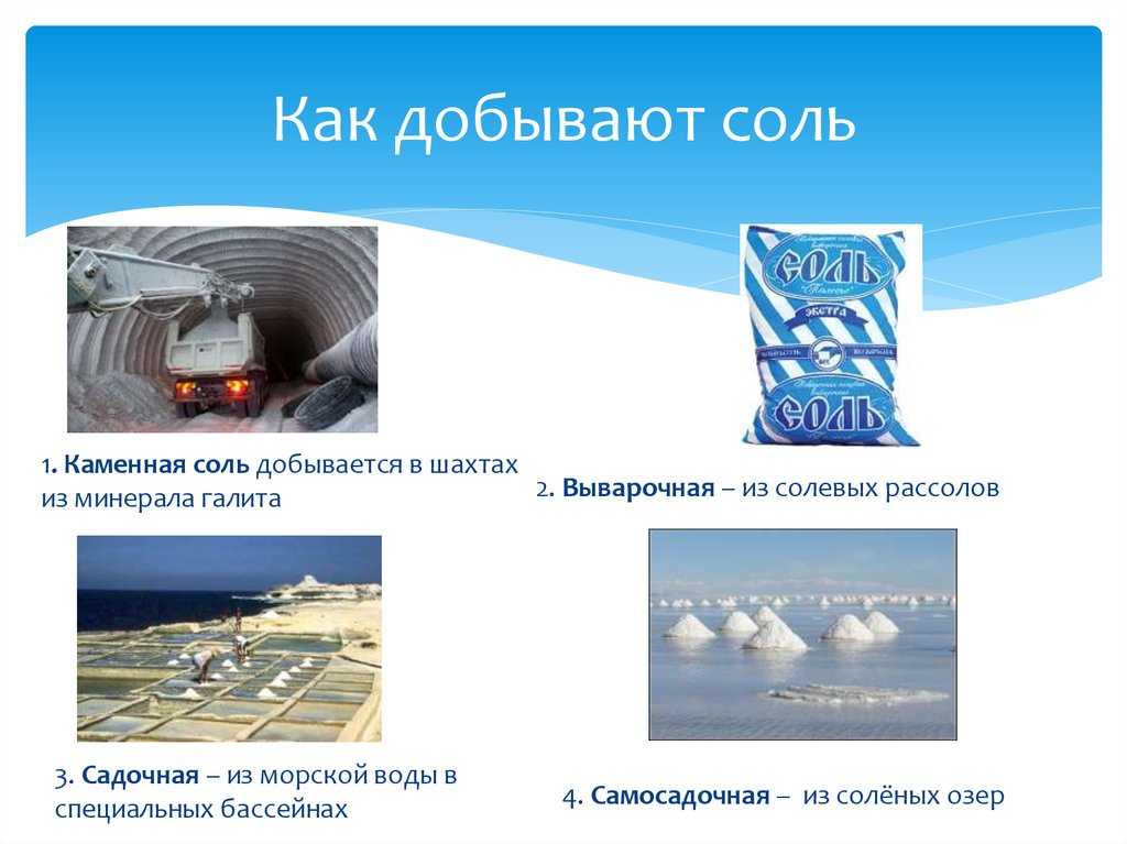 Как добывают соль? способы добычи соли в мире